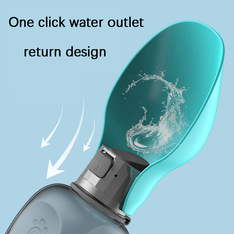 Petnomo 800ml portable water bottle with foldable bowl – leakproof design