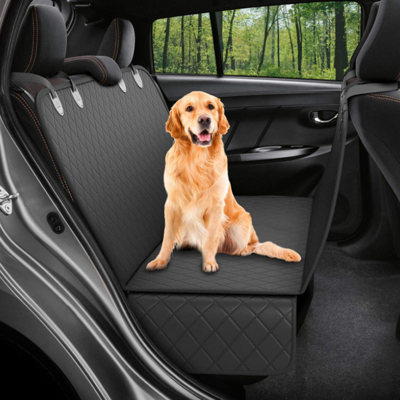 Dog using Petnomo Hammock Car Seat Protector for Dogs