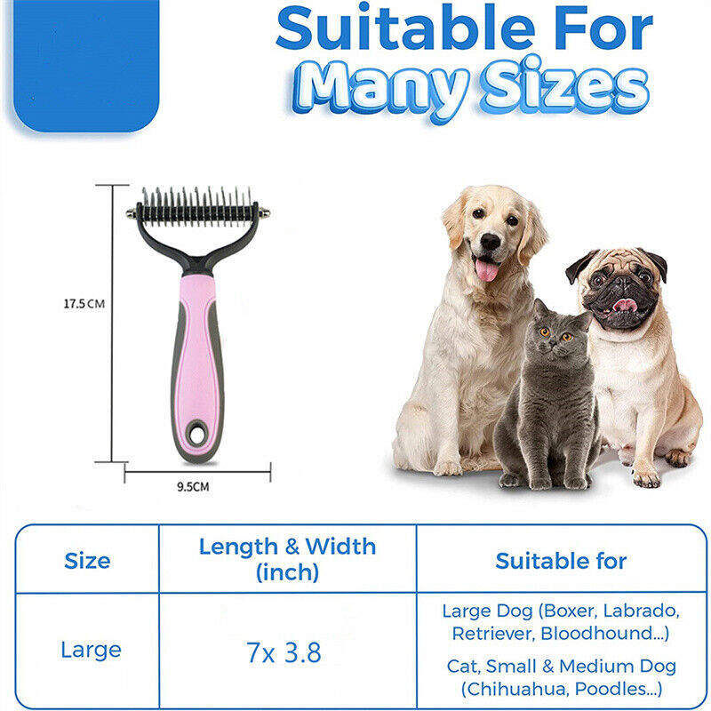 Petnomo Dual-Sided Deshedding Brush for Cats & Dogs