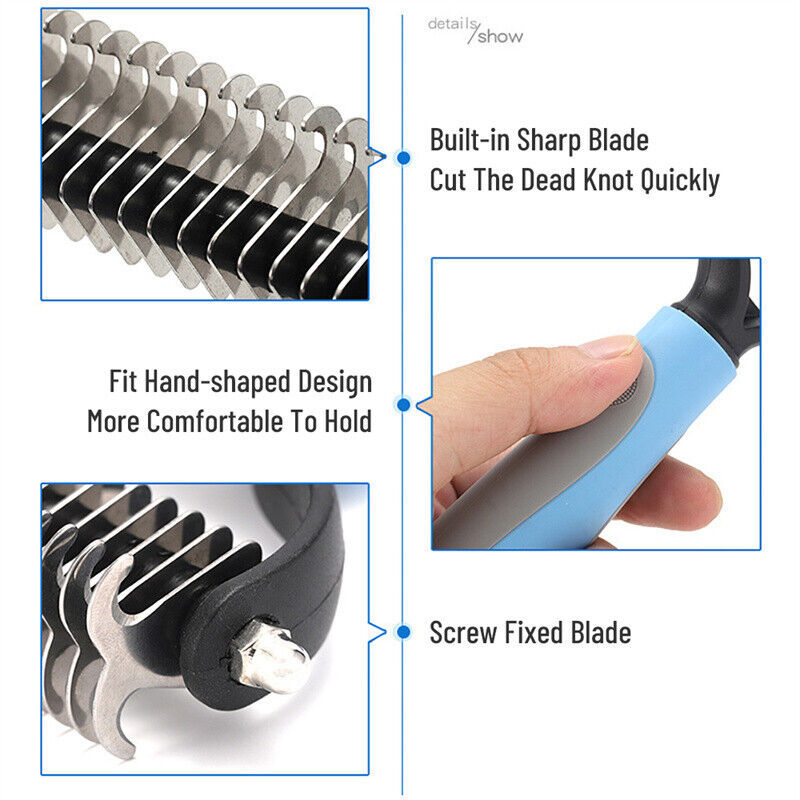 Petnomo Dual-Sided Deshedding Brush for Cats & Dogs