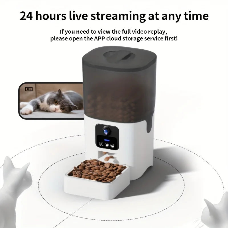Petnomo Smart 6L Automatic Pet Feeder with HD Camera, Voice, and App Control