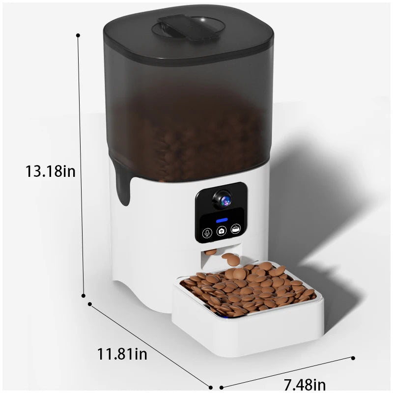 Petnomo Smart 6L Automatic Pet Feeder with HD Camera, Voice, and App Control
