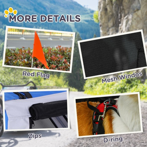 Petnomo Dog Bike Trailer with Mesh & Large Wheels