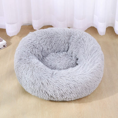 Grey Petnomo Plush Dog & Cat Bed