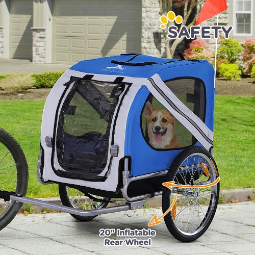 Petnomo Dog Bike Trailer with Mesh & Large Wheels