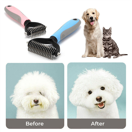 Petnomo Dual-Sided Deshedding Brush for Cats & Dogs