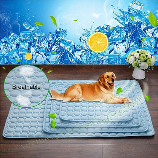 Petnomo Ice Silk Cooling Pad – Breathable Summer Mat for Dogs & Cats