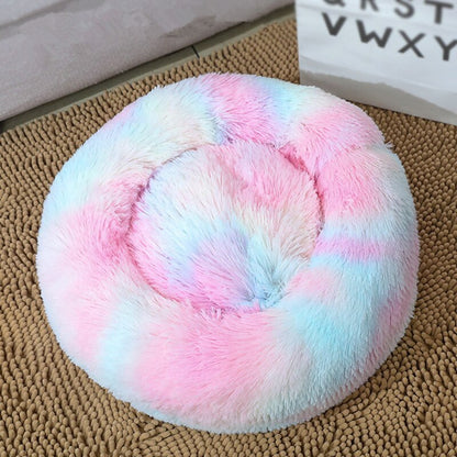 Rainbow Color Petnomo Plush Dog & Cat Bed