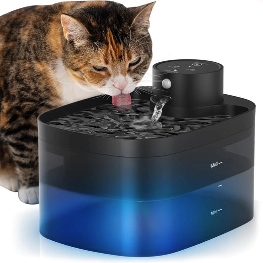 Petnomo™ Cordless Cat Water Fountain – 2.5L Ultra Quiet Indoor Fountain with Motion Sensor