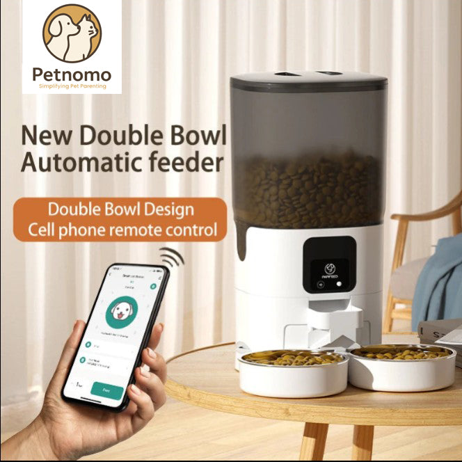 Petnomo Dual-Bowl Smart Pet Feeder – 7L With Camera