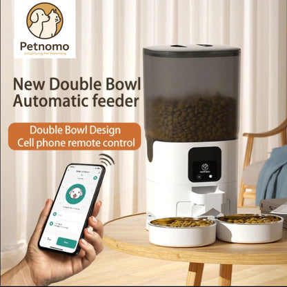 Petnomo Dual-Bowl Smart Pet Feeder – 7L With Camera