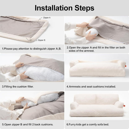 Petnomo Cozy Chenille & Fleece Pet Bed